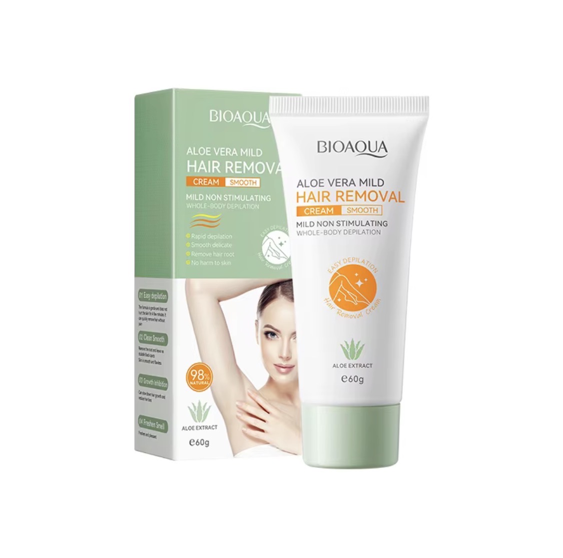 Crème Dépilatoire Douce à l'Aloe Vera – BIOAQUA